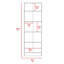 Armoire à rangement multiple, double porte, cinq tablettes - chêne clair / noir-125915919