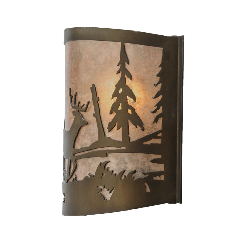 Rustic Lodge Flush Mounted Sconce