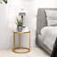 Almaguer 40 cm W Steel Bedside Table