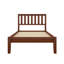 Lit plateforme en bois avec tête de lit / support en lattes de bois-328697817