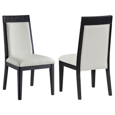 Brookmead Dining Side Chair Ivory and Black