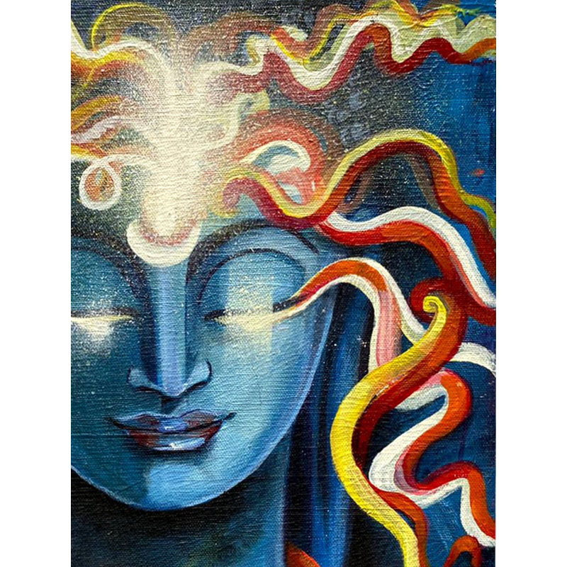 Les Lumières (peinture de Bouddha) | Acrylique sur toile | Sangeeta