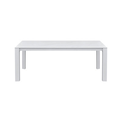 Dealie Outdoor Aluminum Dining Table, White