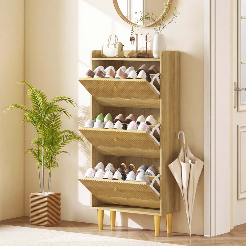 Flip Down Shoe Storage, 128cm H x 60cm W x 24cm D
