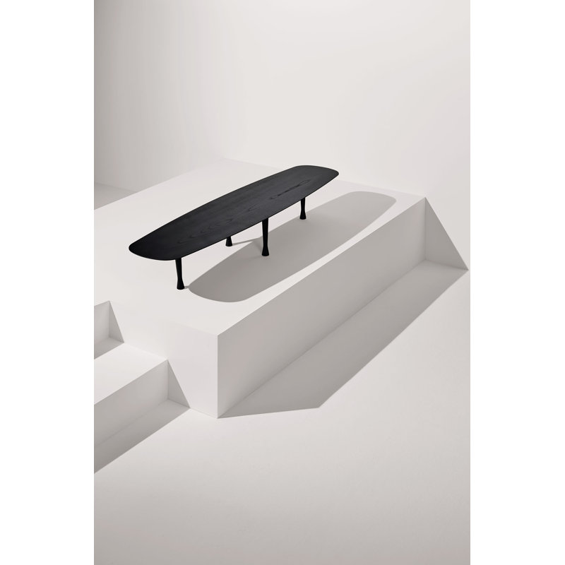 Unica Solid Wood Single Coffee Table, Black