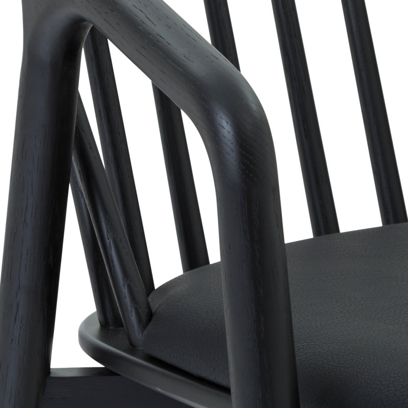 Tabouret de bar et de comptoir Buffolino, Tabouret de comptoir (siège d'une hauteur de 26 p, Noir
