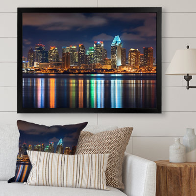 «Montreal Skyline At Night - California», art mural
