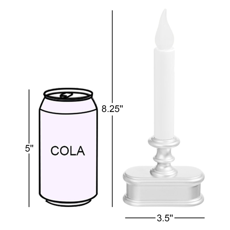 Bougie sans flamme sans parfum à fenêtre del econ, Laiton