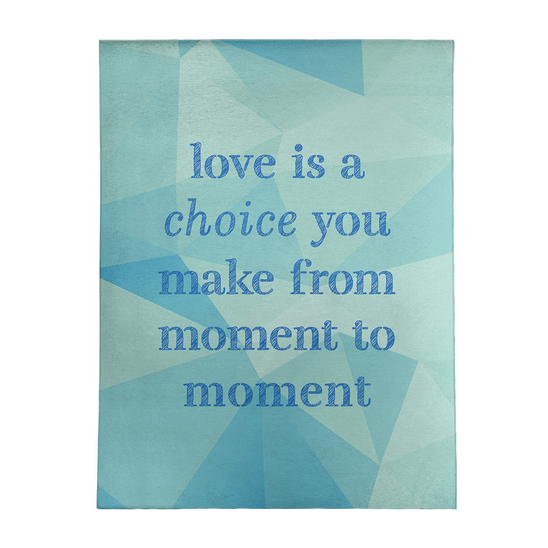 Tapis en faux gemme love is a choice quote, Rectangle 9 pi x 12 pi