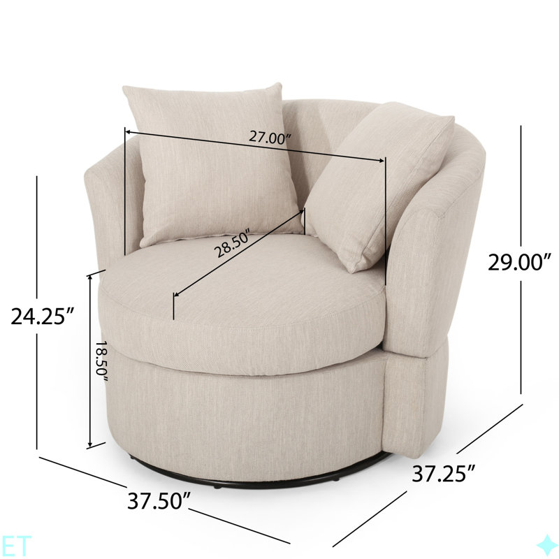 CHAISE CLUB PIVOTANTE, Beige brun