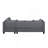 104.5" Upholstered Sofa,Chaise & Ottoman , Gray