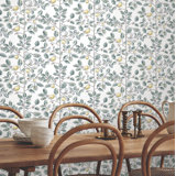 Limoncello Toile Floral Wallpaper Roll