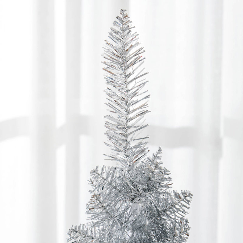 Arbre de Noël artificiel 5 pi HOMcom, H 5 pi, Blanc