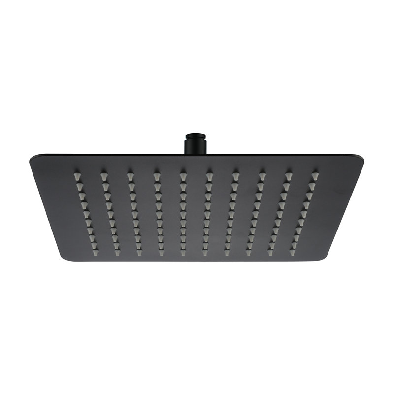 10" 304 Stainless Steel Rain Shower Head, Matte Black, Square