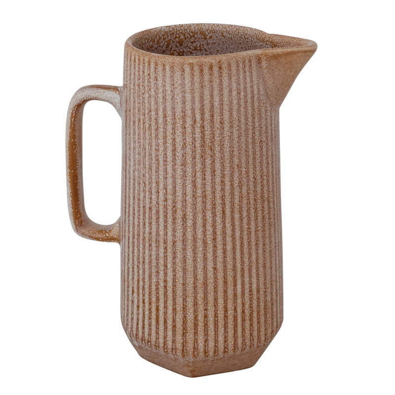 Stoneware Ribbed Pitcher