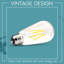 8 watts (75 watts équivalents), DEL ST19, ampoule à intensité variable, culot E26 / moyen (standard)-89223592