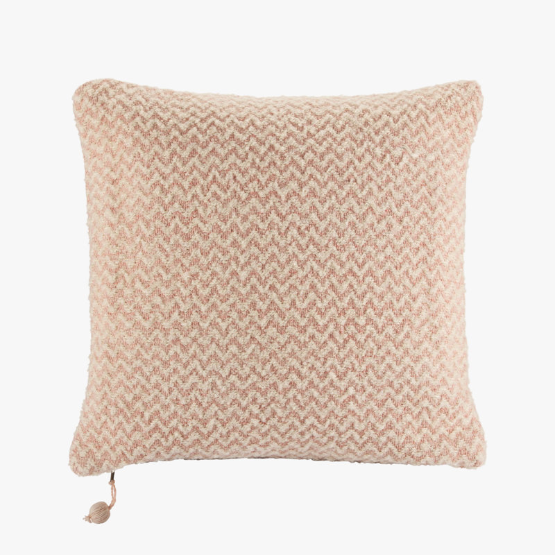Chevron Pillow Cover & Insert, Pink/White