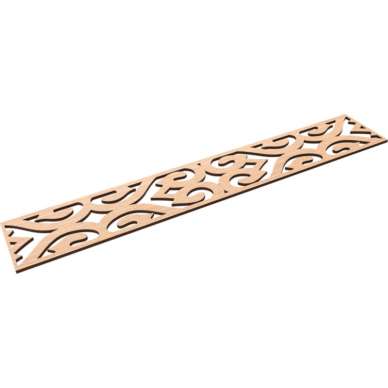 Moulure de chantournage Keene, H 8 po x l 46,625 po x P 0,375 po, Chêne rouge