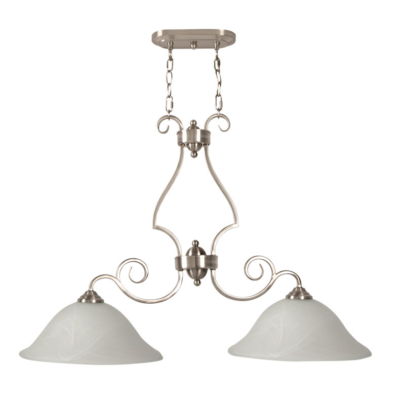 Jeppesen 2 - Light Kitchen Island Pendant, Brushed Nickel