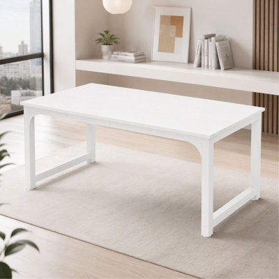 Bureau de direction de 180 cm (70,8 pouces), grand poste de travail informatique moderne avec structure métallique épaisse, mobilier professionnel pour bureau à domicile