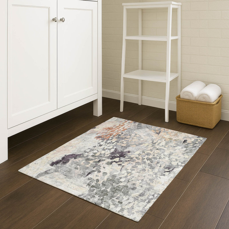 Machine Washable Indoor/Outdoor Chantille ACN2736 Modern Rug, 1'8" x 2'6", Pewter