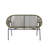 CONDESSA OUTDOOR PATIO GREEN WICKER LOVESEAT-1592143502