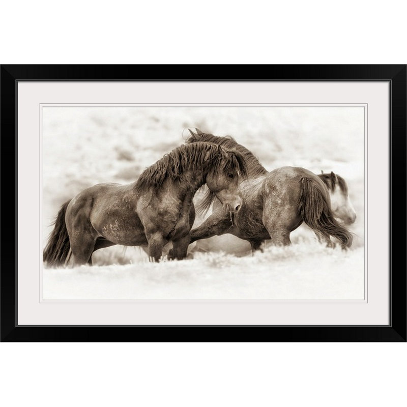 Kemani " Brothers " by Lisa Dearing, 32" H x 44" W x 1" D, Black Frame