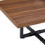 Table basse double salon en noyer foncé