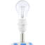 Lampe de table en céramique avec abat-jour cloche en lin-669483632