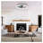 19-Inch Black Iceberg Frame 7-Blade DC Motor Ceiling Fan Light with Remote & App Control, Dimmable LED
