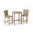 Avalon 2 - Person Teak Wood Patio Dining Set with Square Table