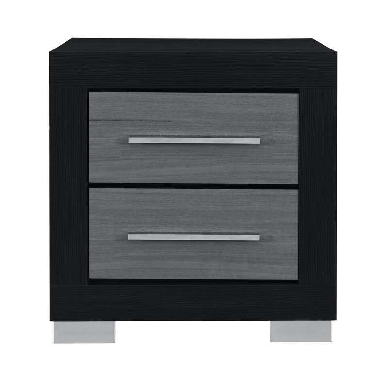 Table de chevet Elsa noir et gris