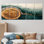 Glissade sur bois, paysage de cristaux liquides, art mural traditionnel pour le salon