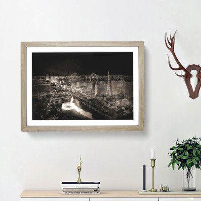 Las Vegas Skyline at Night - Picture Frame Painting Print