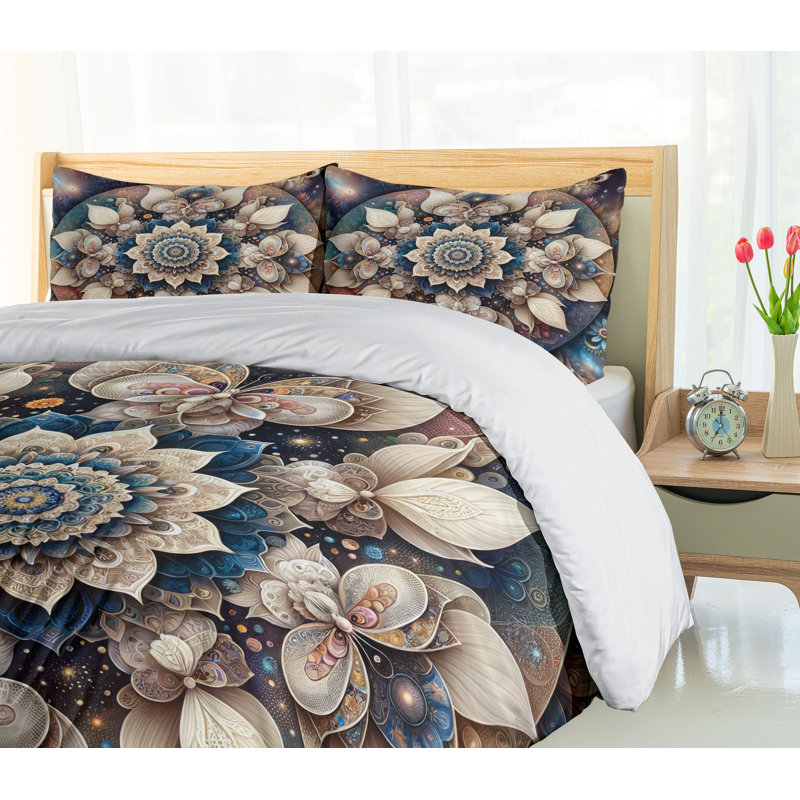 Mandala Duvet Cover, King Duvet Cover + 2 Standard Shams