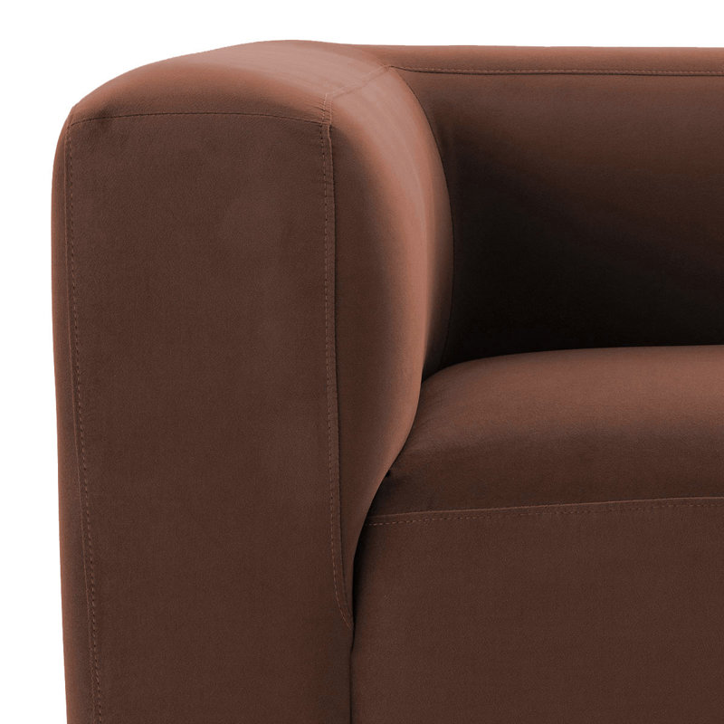 Canapé modulaire surdimensionné 9 pièces Modern, Velours brun rougeâtre Sierra