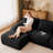 114" Flannel L-Shaped Modular Sectional With Ottoman-873230049