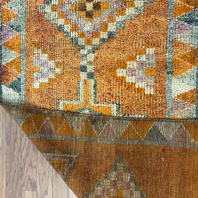  Handmade Turkish Oushak Wool Runner