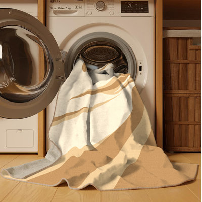 Tapis beige minimaliste lavable à la machine Justin Balder