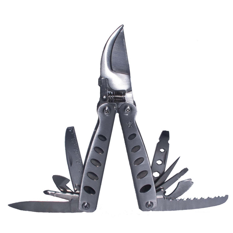 14 Piece Multi-Tool Bypass Pruner W/Pouch