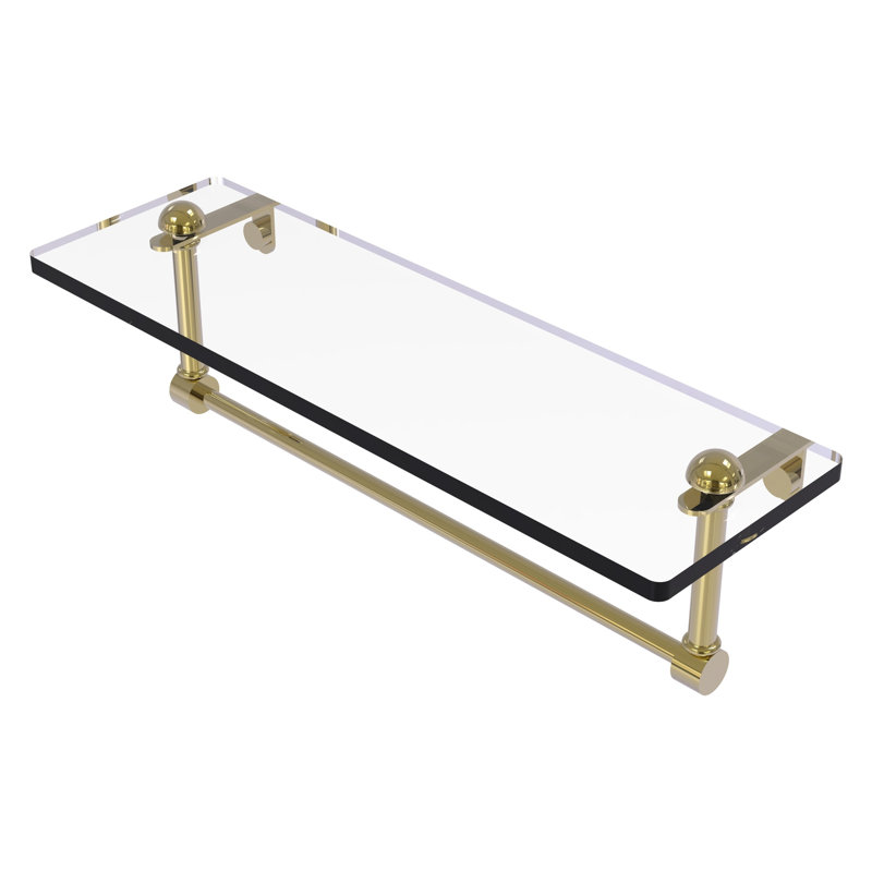 Tablette murale Gober, 16 po, Laiton non laqué