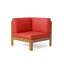 Ensemble de canapé modulaire en bois Elegant Oana, coussins rouges