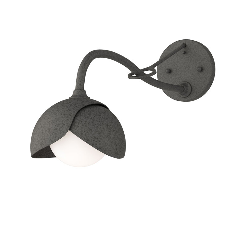 Brooklyn 1 - Light Hardwired Armed Sconce, Natural Iron, Natural Iron
