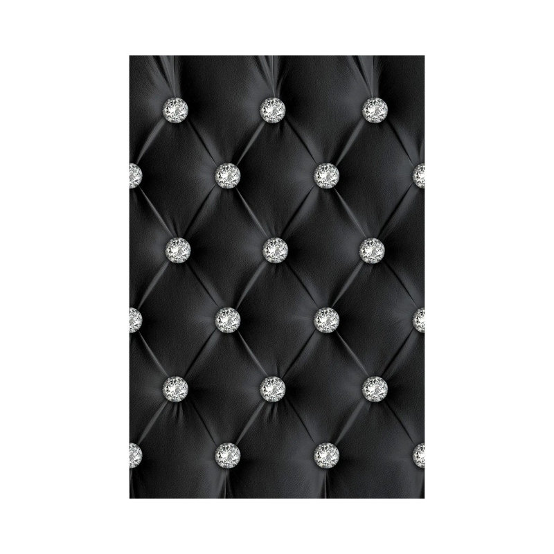 Diamant Chesterfield noir, H 60 po x l 40po x P 1,5 po