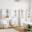 Medicine Cabinet, Bathroom Wall Cabinet with Fluted Panel, White