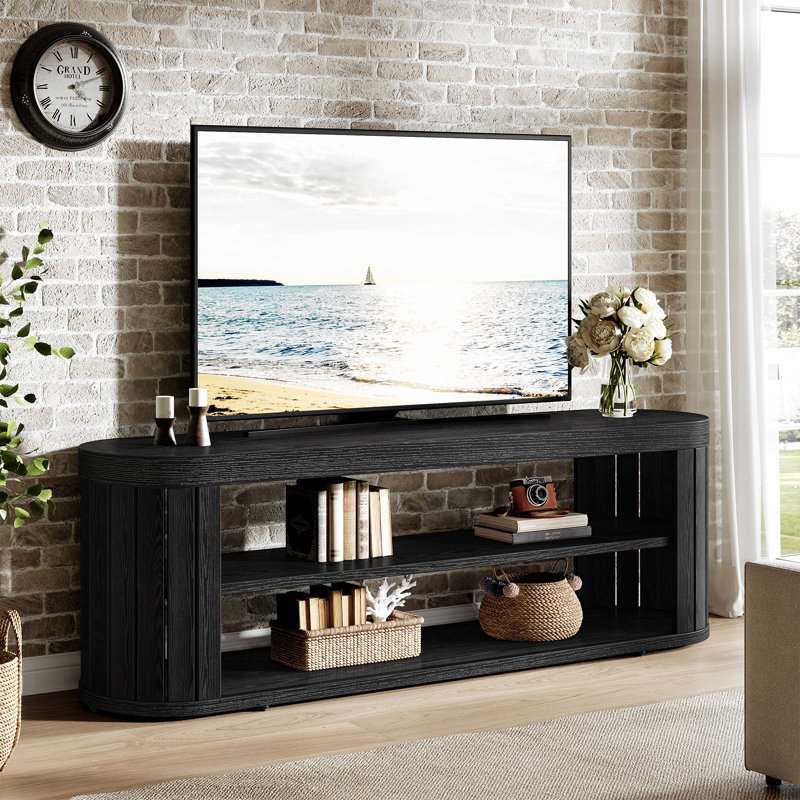 Meuble télé 2 niveaux 47,2 pouces, Noir