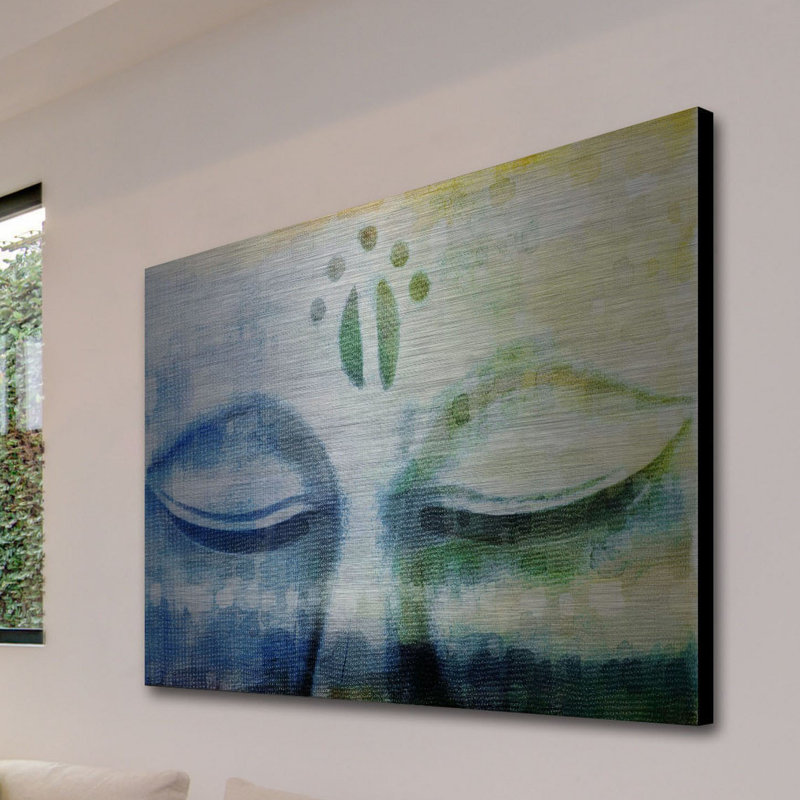« méditation »-impression sur métal, H 16 po x l 24 po x P 1,5 po