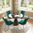 Magallanes 4-Person Round Table Velvet Chairs Dining Set-1052150493-1052150507-1052150488