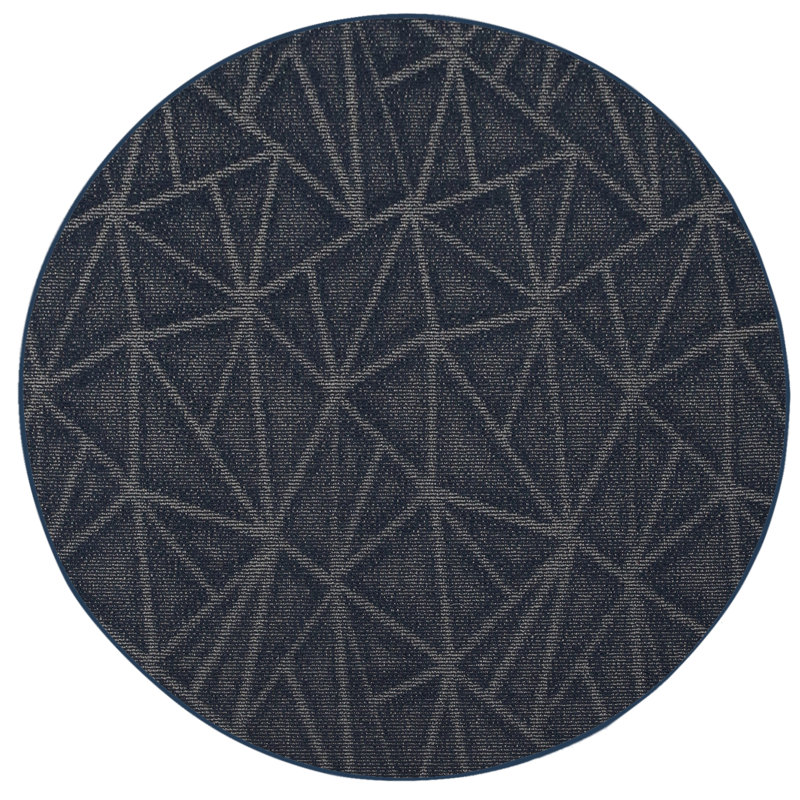 Tapis bleu marine Bowermaster, Rond 11 pi