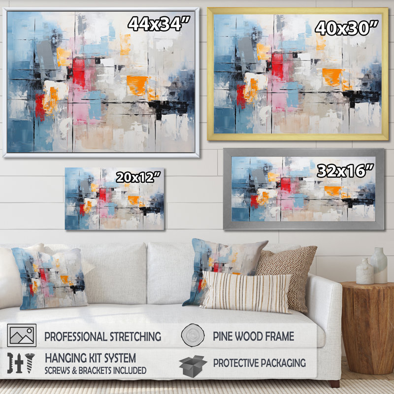 Textile Symphony I - Impression, Toile tendue, H 24 po x l 32 po x P 1 po